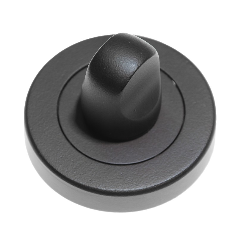 Поворотная кнопка DOORLOCK M08/Y Black matt (черная матовая) A=35-42мм, шток 5/8мм