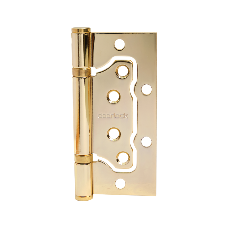 Петля карточная без врезки DOORLOCK H100/76/2BB PB полированная латунь, 100х76х2,5мм, 2 подшипника