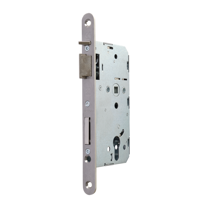 Замок дверной огнестойкий DL1769SL/B/55mm/SS/L, автоматическое запирание, антипаник, нержавеющая сталь