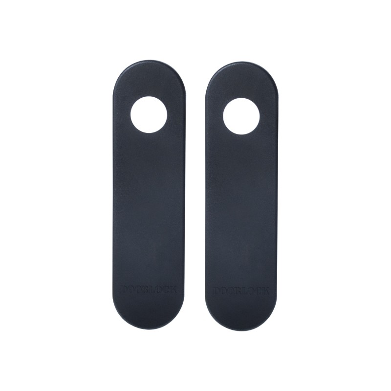 Накладки пластиковые на дверные ручки DOORLOCK V S38KP/F без отверстия под цилиндр, черная