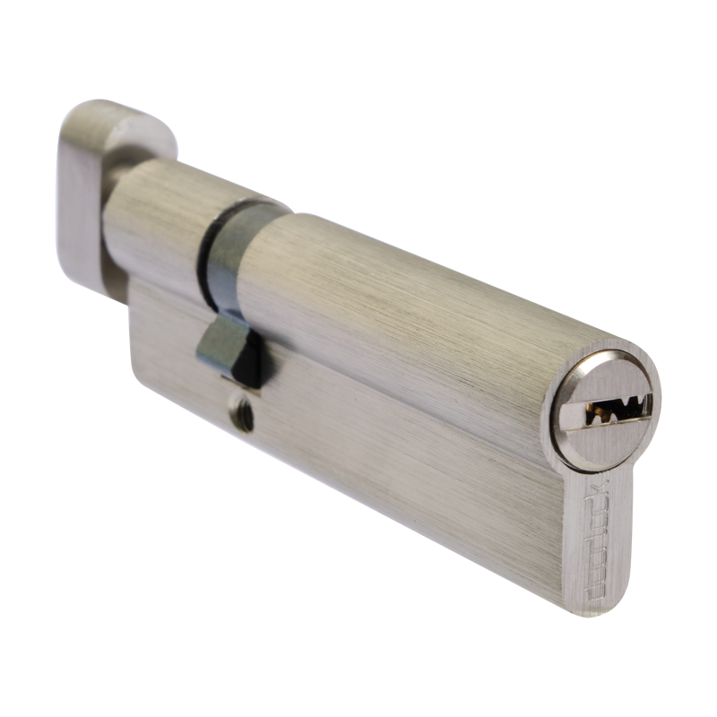 Цилиндровый механизм DOORLOCK V K2300AB N серия Variant, никелированный, 70x30мм, 5 перф.ключей