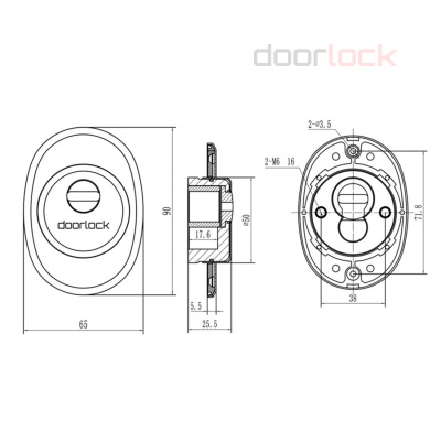 Броненакладка врезная декоративная 25 мм DOORLOCK DEF5025 SN