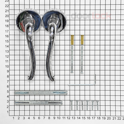 Ручка дверная DOORLOCK Irida M033, полированный хром