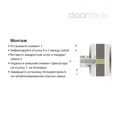 Поворотная кнопка для замка Bonaiti B NO-HA