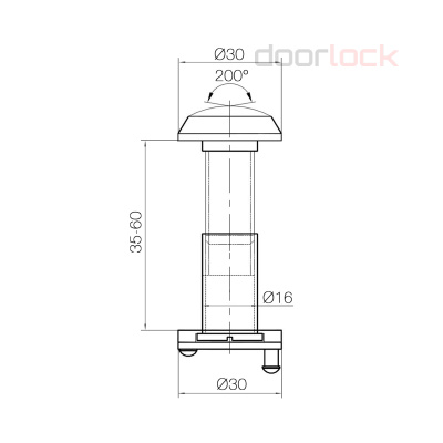 Глазок DOORLOCK VA16/35