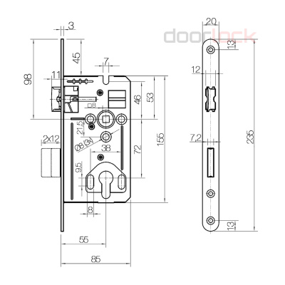 Замок dormakaba 170