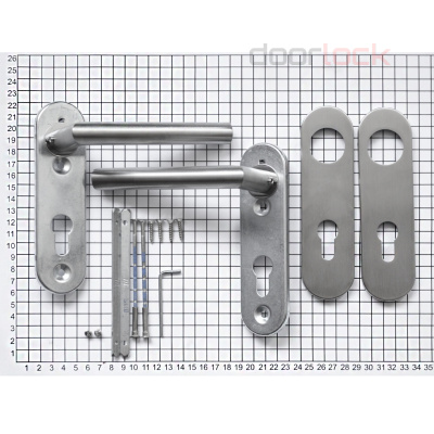 Ручка  DOORLOCK 040/F PZ KP  L-form Rt