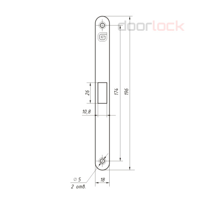 Замок дверной Гардиан Soft 1 P WC GRF, цилиндровый